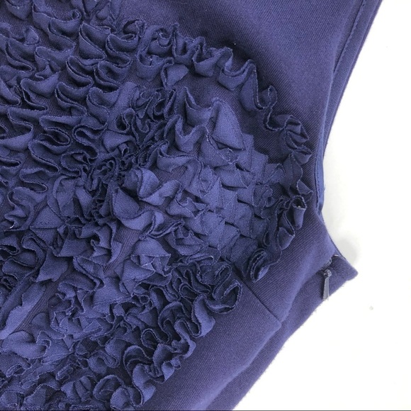 Ted Baker London navy blue ruffle knit shift dress - Picture 5 of 12